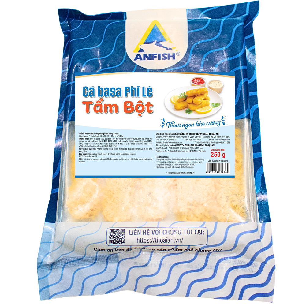 Cá basa phi lê tẩm bột 250g