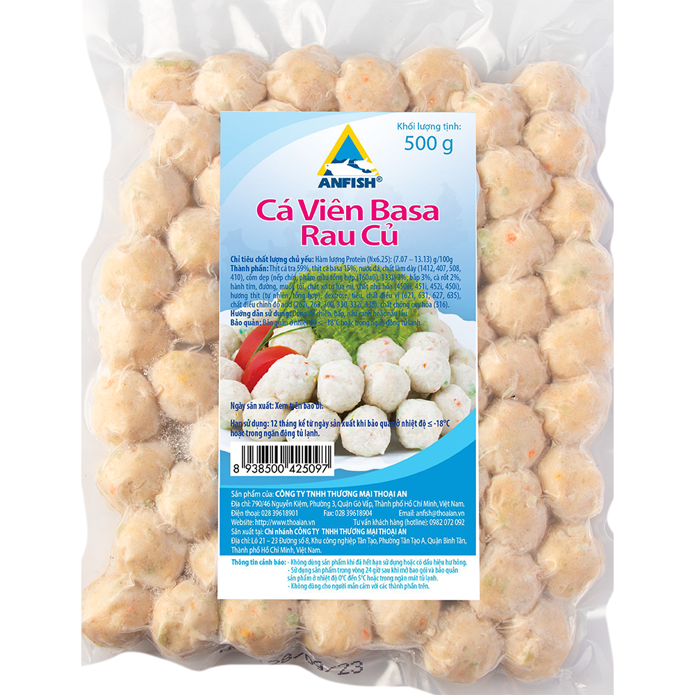 Cá viên basa rau củ Thoại An (hck) 500g