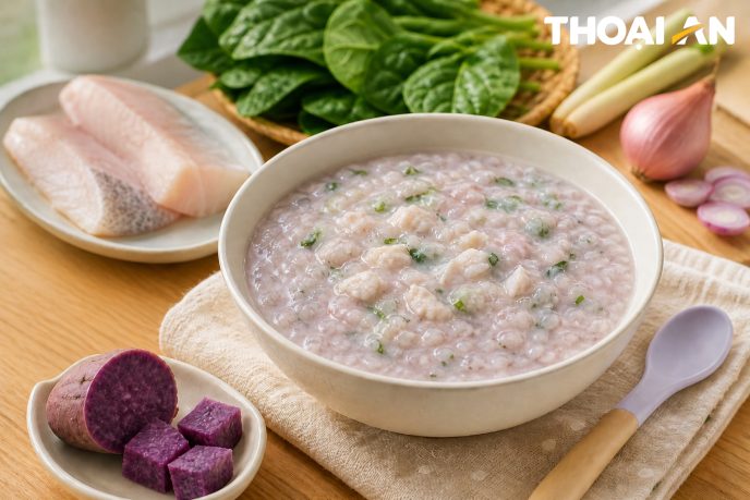 Cháo cá cho bé ăn dặm – Công thức dinh dưỡng, dễ tiêu hóa Chao an dam cho be logo