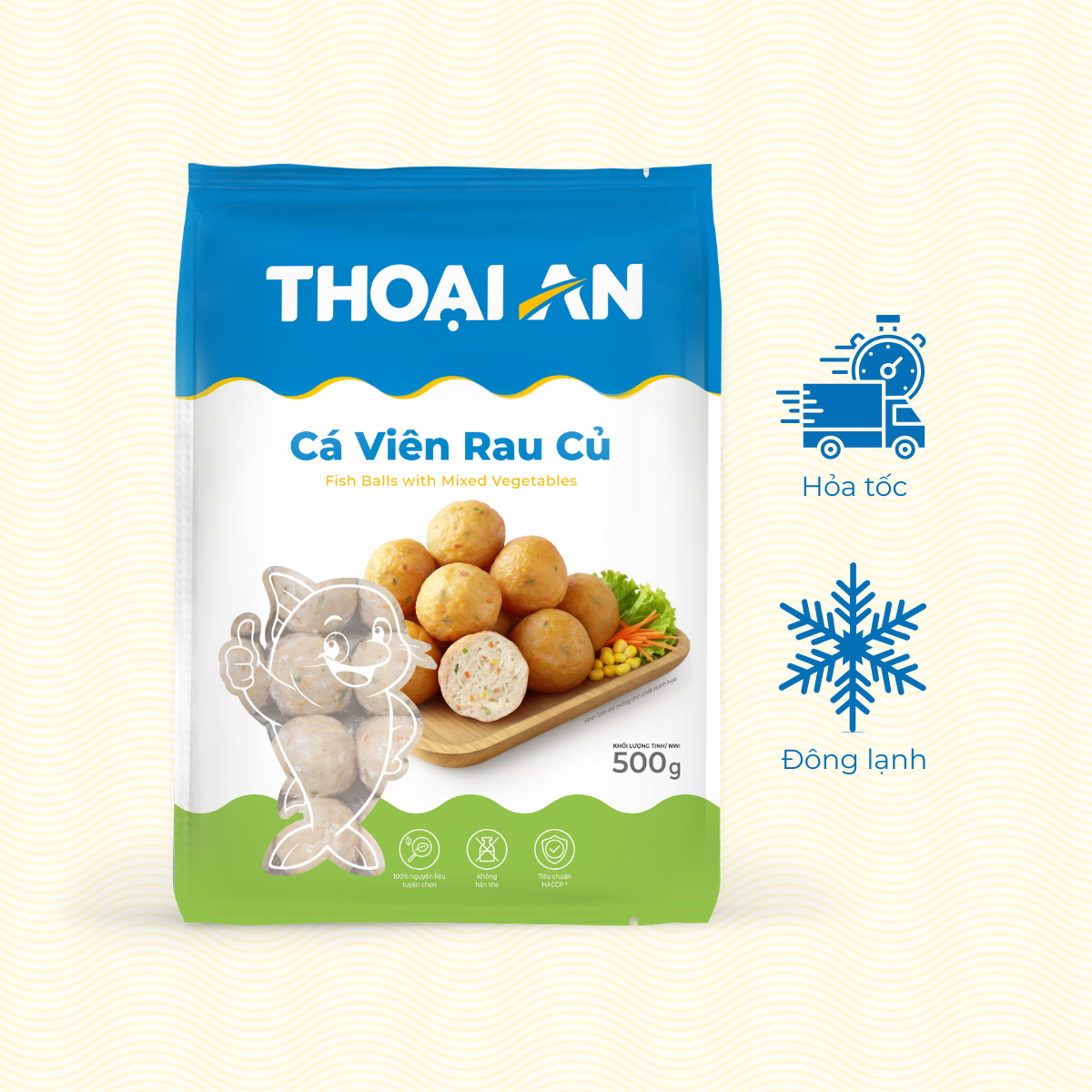 Thoai An Fish Balls with Mixed Vegetables 500g (Frozen) Thoai An Fish Balls with Mixed Vegetables 500g (Frozen)