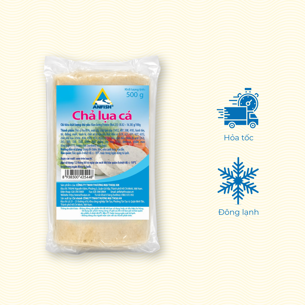 Thoai An Vietnamese Fish Paste Roll 500g (Frozen) Thoai An Vietnamese Fish Paste Roll 500g (Frozen)