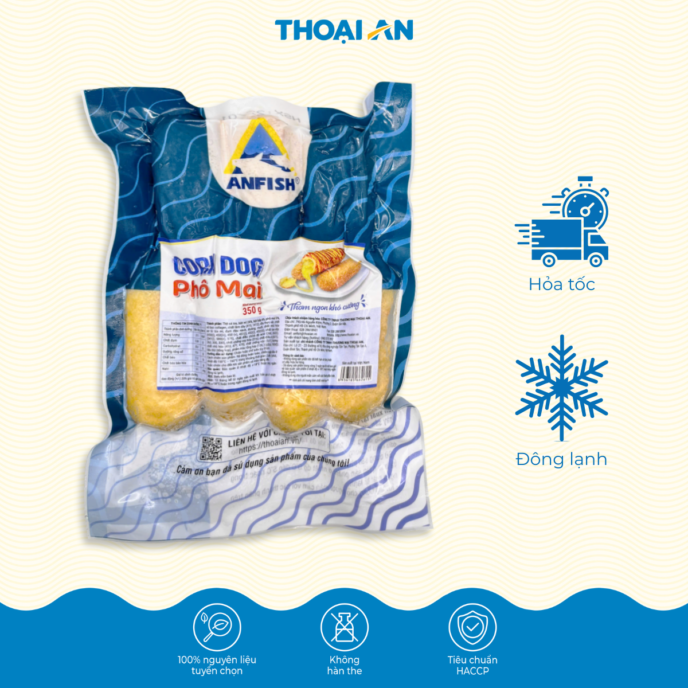 Corn dog phô mai Thoại An 350g (Đông lạnh)