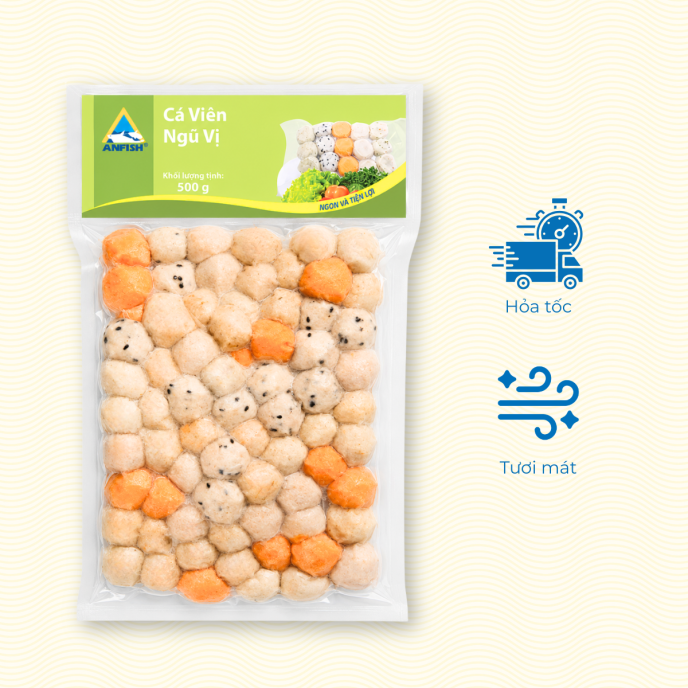 Cá viên ngũ vị Thoại An 500g (Hàng mát)
