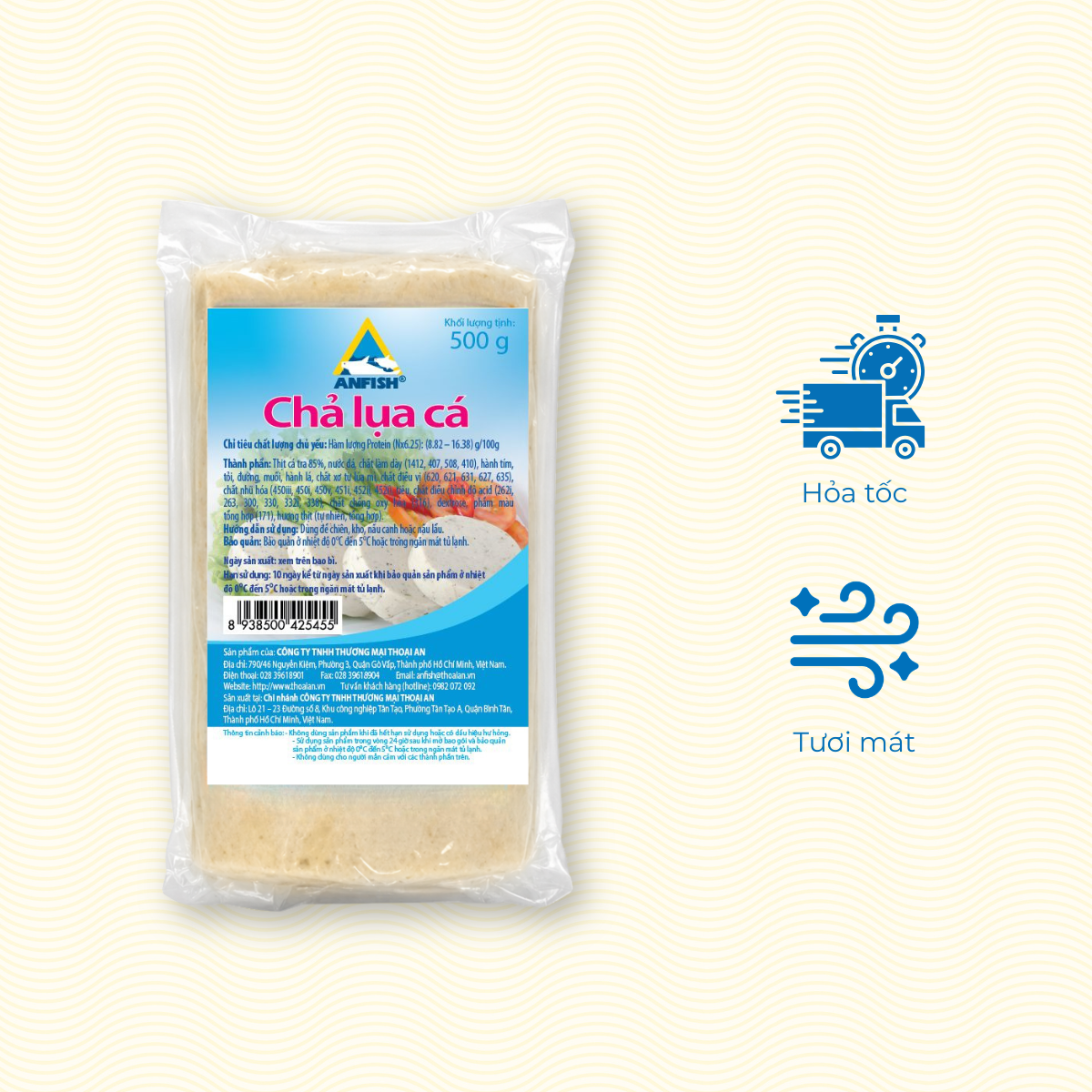Thoai An Vietnamese Fish Paste Roll 500g (Chilled Product) Thoai An Vietnamese Fish Paste Roll 500g (Chilled Product)